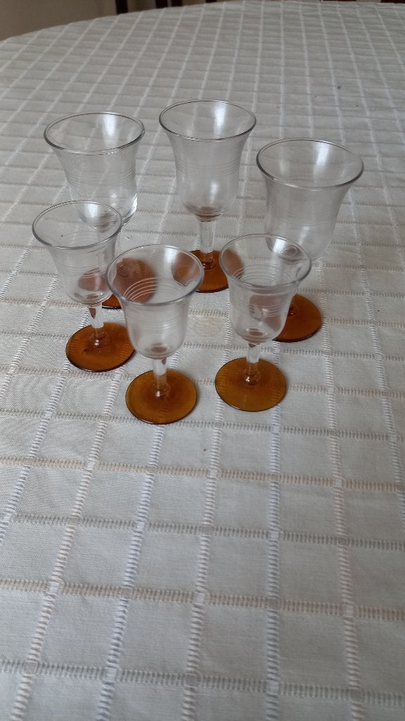 vintage art deco likeurglaasjes, Antiek en Kunst, Ophalen of Verzenden