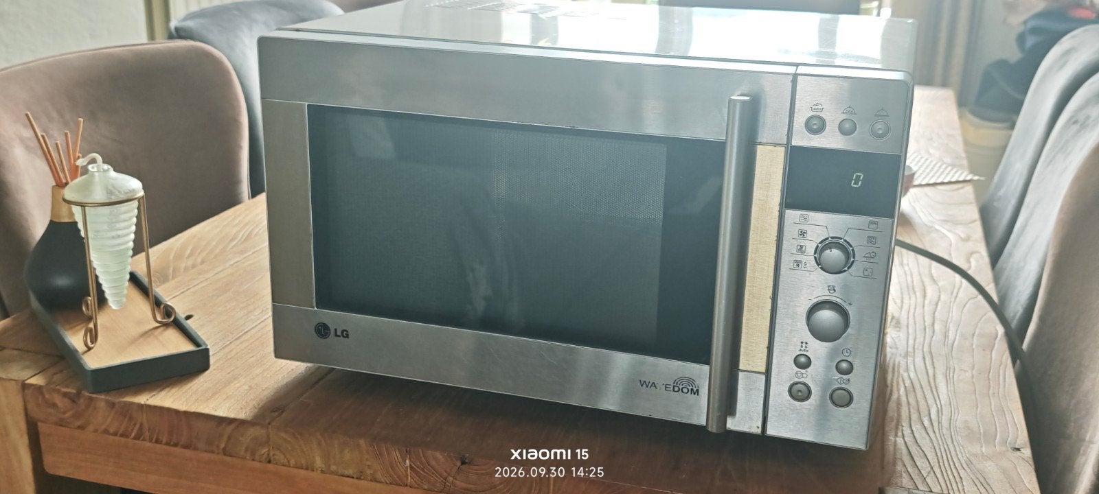 LG Wavedom microgolfoven / combi-magnetron (RVS), Elektronische apparatuur, Ophalen, Gebruikt, Microgolfoven, Draaiplateau