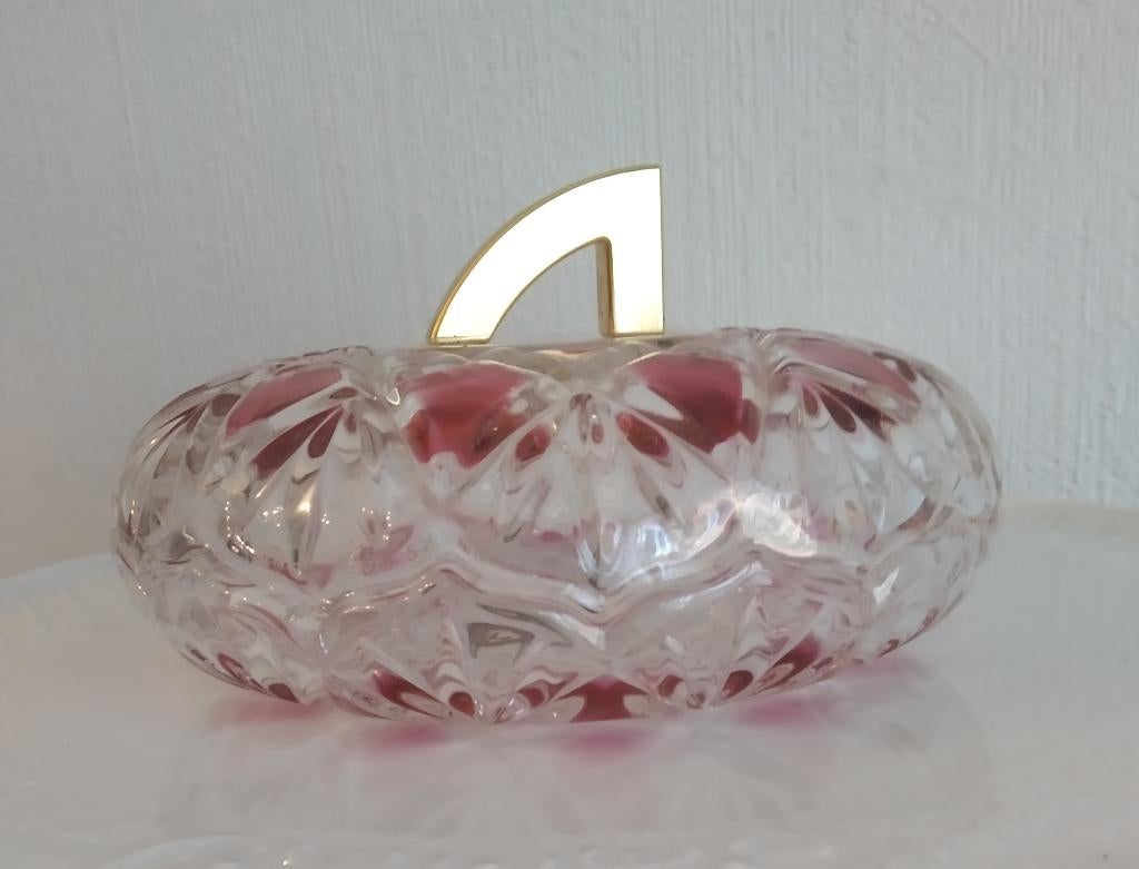 Vintage Walther Glas snoepschaal of  bonboniére  met deksel, Ophalen of Verzenden