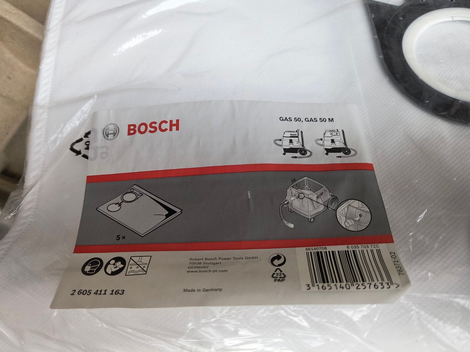 Bosch stofzuiger zakken gas 50, Elektronische apparatuur, Stofzuigers, Bosch, Nieuw, Industriële stofzuiger, Ophalen