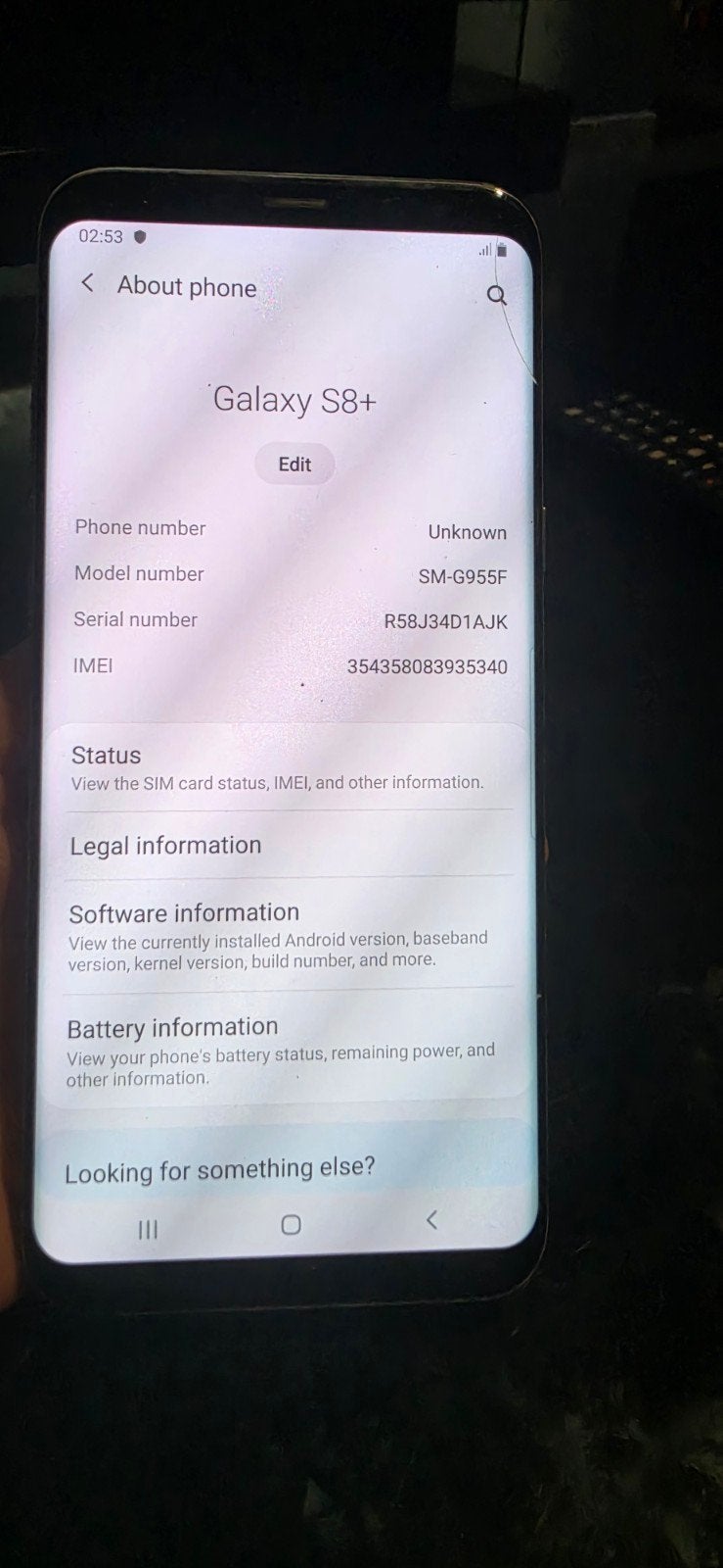 Samsung Galaxy S8 plus, Utilisé, Sans simlock, Bleu, Écran tactile