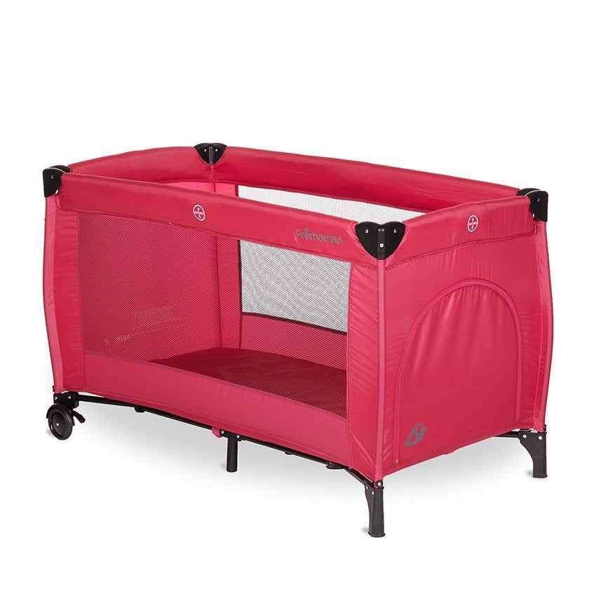 Lit pliant bébé premaman fushia, Comme neuf, Matelas