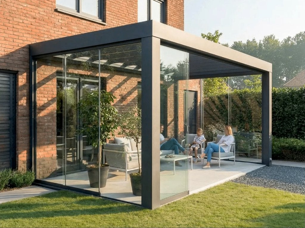 Beurs model overkapping met alle toebehoren, Doe-het-zelf en Bouw, Glas en Ramen, Zo goed als nieuw, Veiligheidsglas, Ophalen