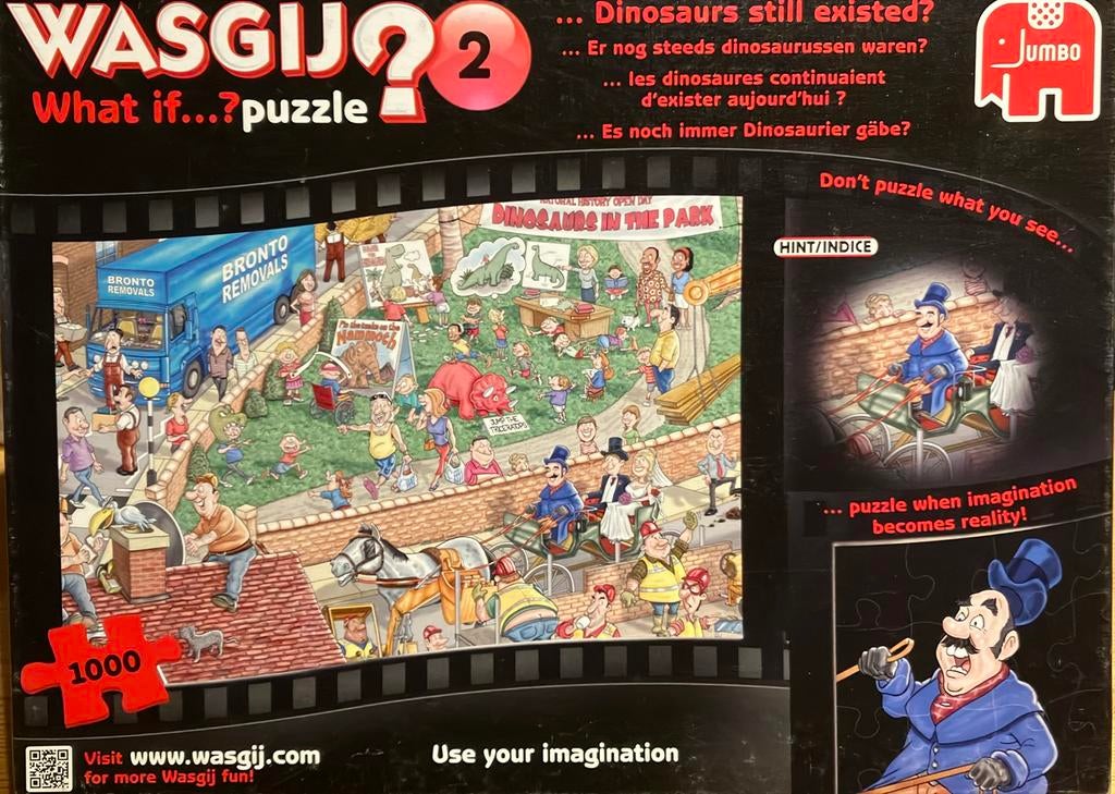 Wasgij 1000st what if…? Puzzel nr2 “dinosaurs still existed”, Ophalen, Gebruikt