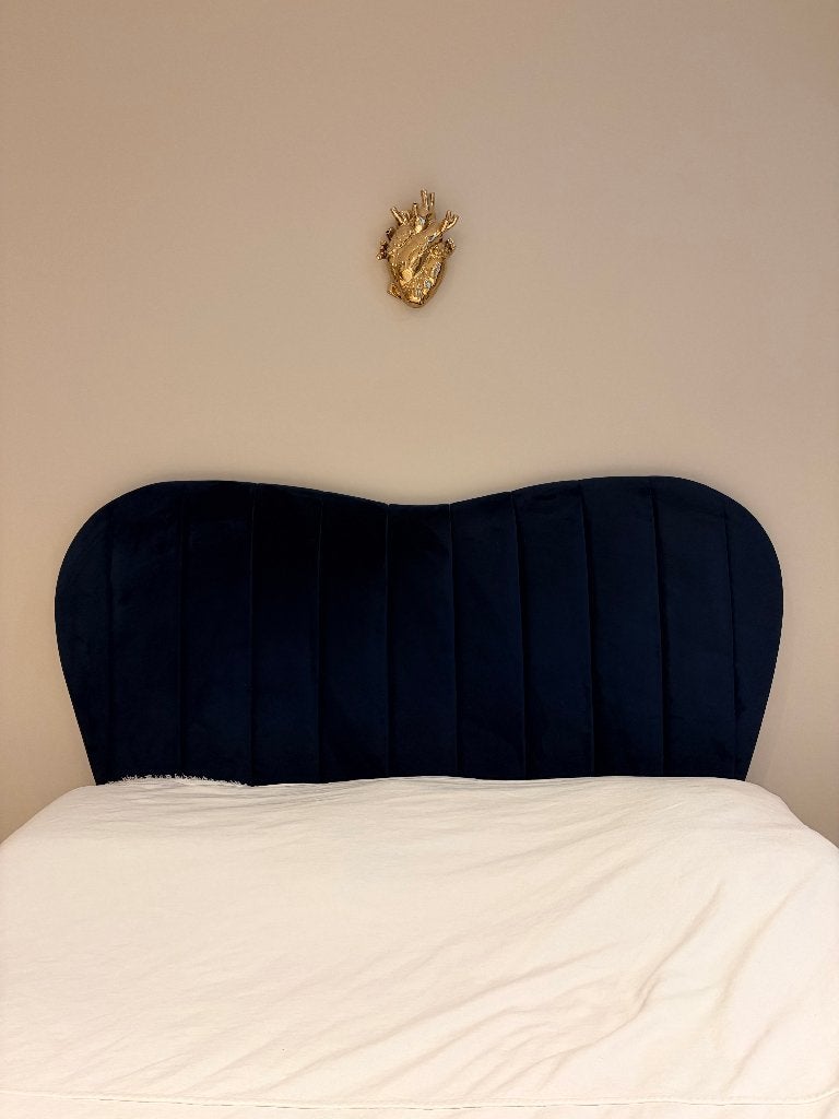 Tête de lit design SOFACOMPANY Dahlia – Velours bleu marine, Maison & Meubles, Chambre à coucher | Lits, Queen size, Comme neuf