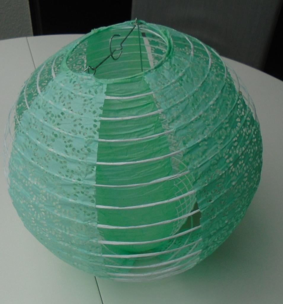 LAMPION DUBBEL ZACHT GROEN 30 CM 4 stuks Nieuw, Ophalen of Verzenden, Nieuw, Versiering