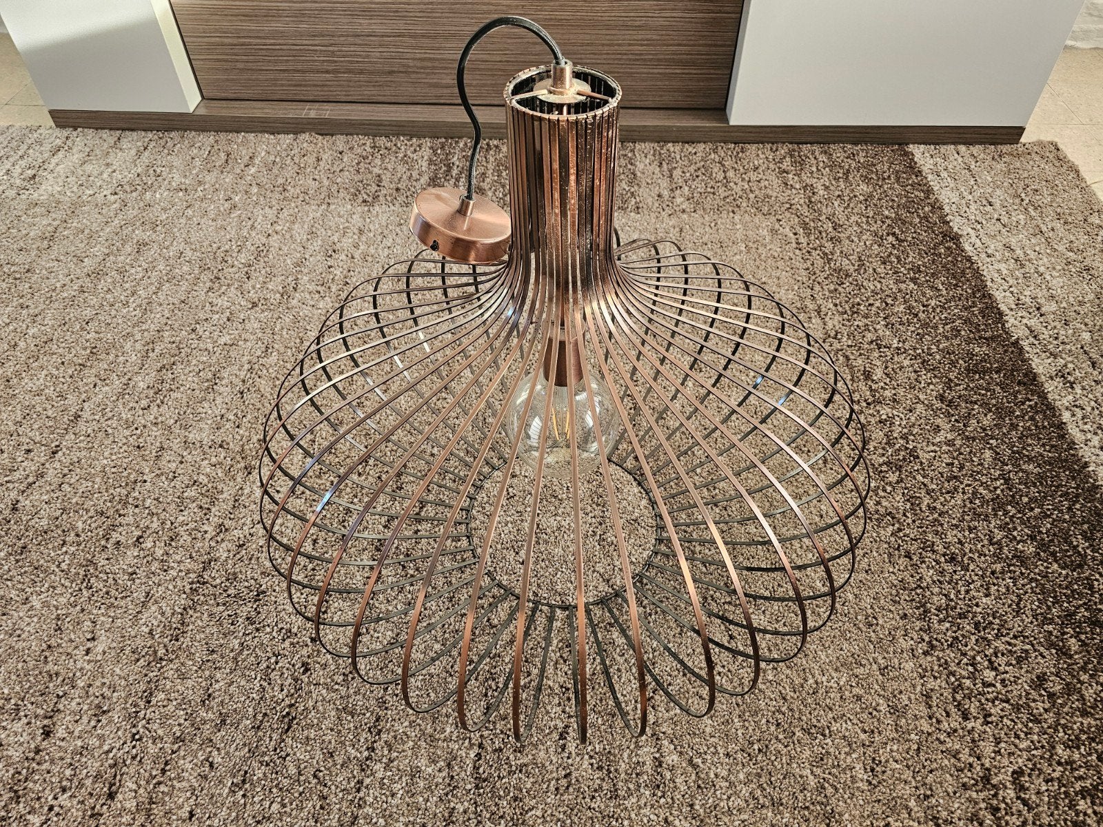 lucide manuela hanglamp koper, Enlèvement, Comme neuf, Métal, E27 (grand)