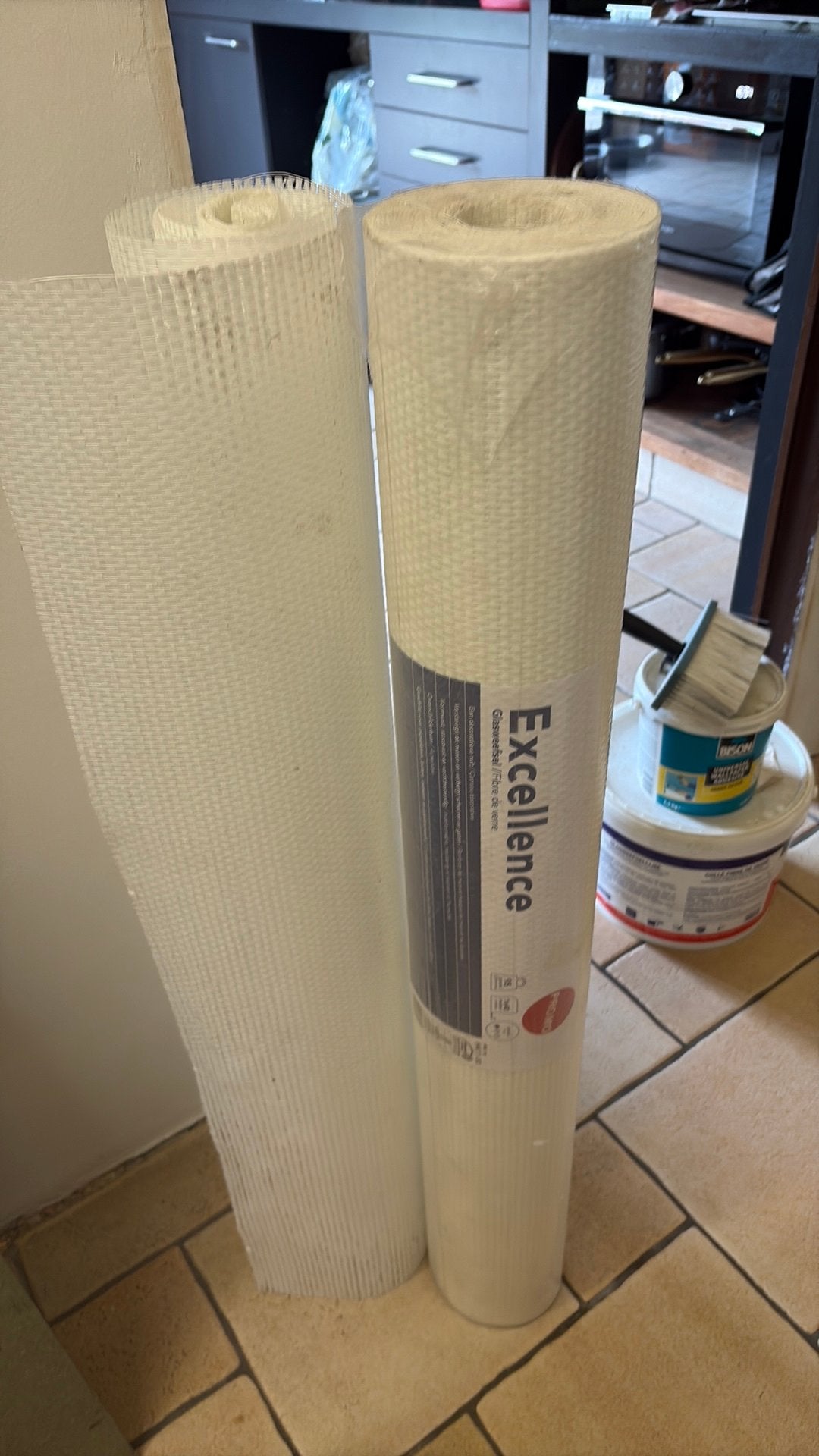 1.5 rollen glasweefsel 95gr - 40m per rol, Ophalen