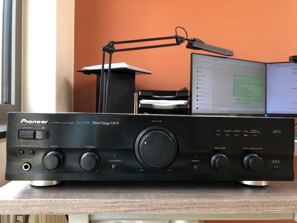 Pioneer versterker, Audio, Tv en Foto, Versterkers en Ontvangers, Ophalen, Zo goed als nieuw, 60 tot 120 watt, Pioneer