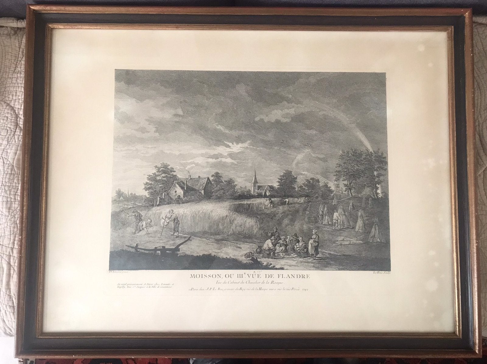 18e-eeuwse gravure, Ophalen, Gravure