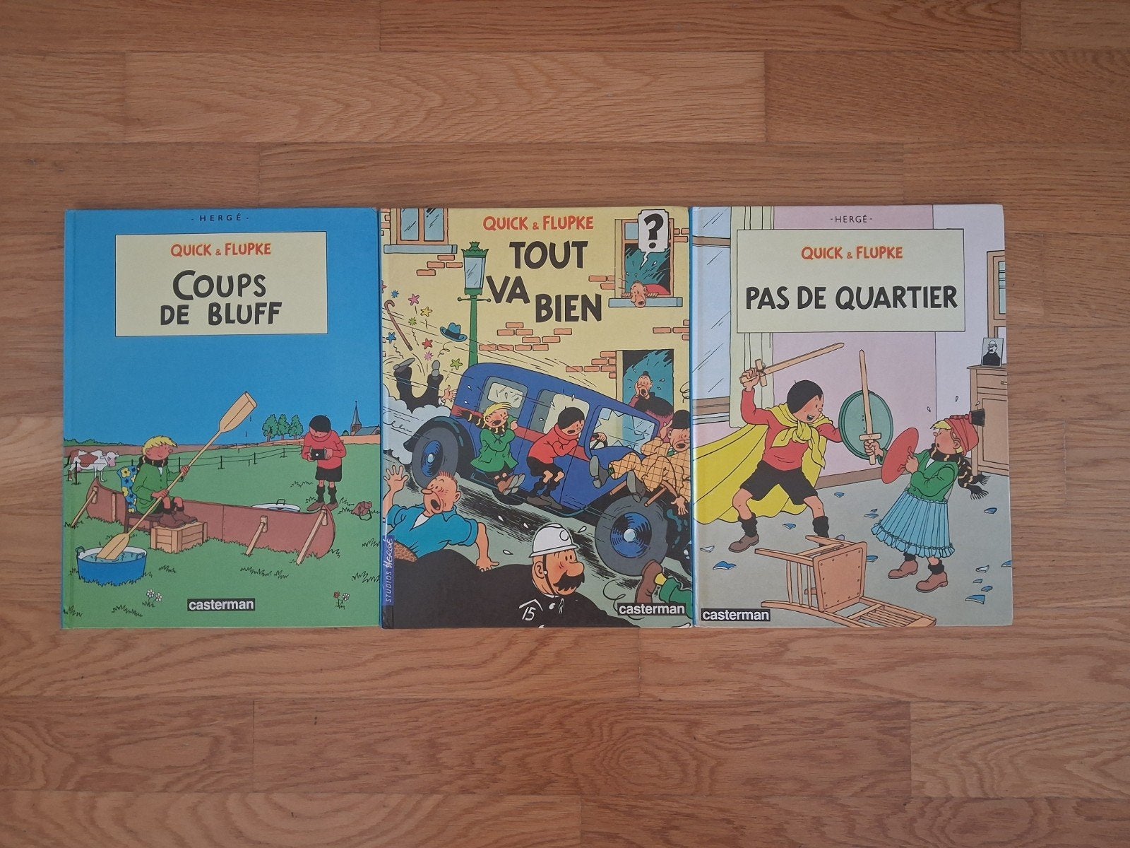 Lot d'albums Quick & Flupke (3), Livres, Plusieurs BD, Enlèvement, Comme neuf, Hergé