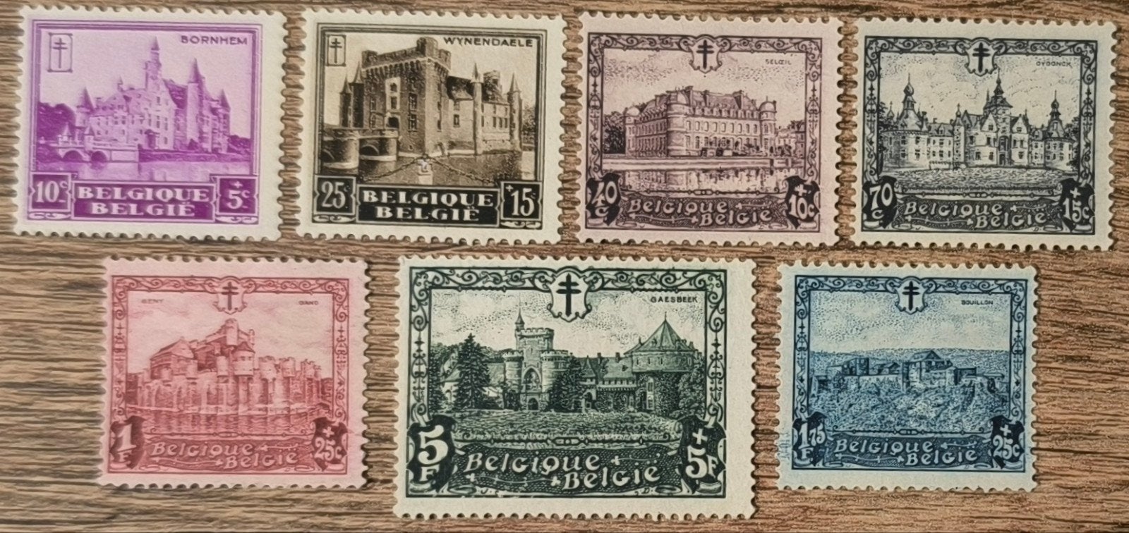 numéros 308-314 *, Enlèvement ou Envoi, Non oblitéré, Trace d'autocollant