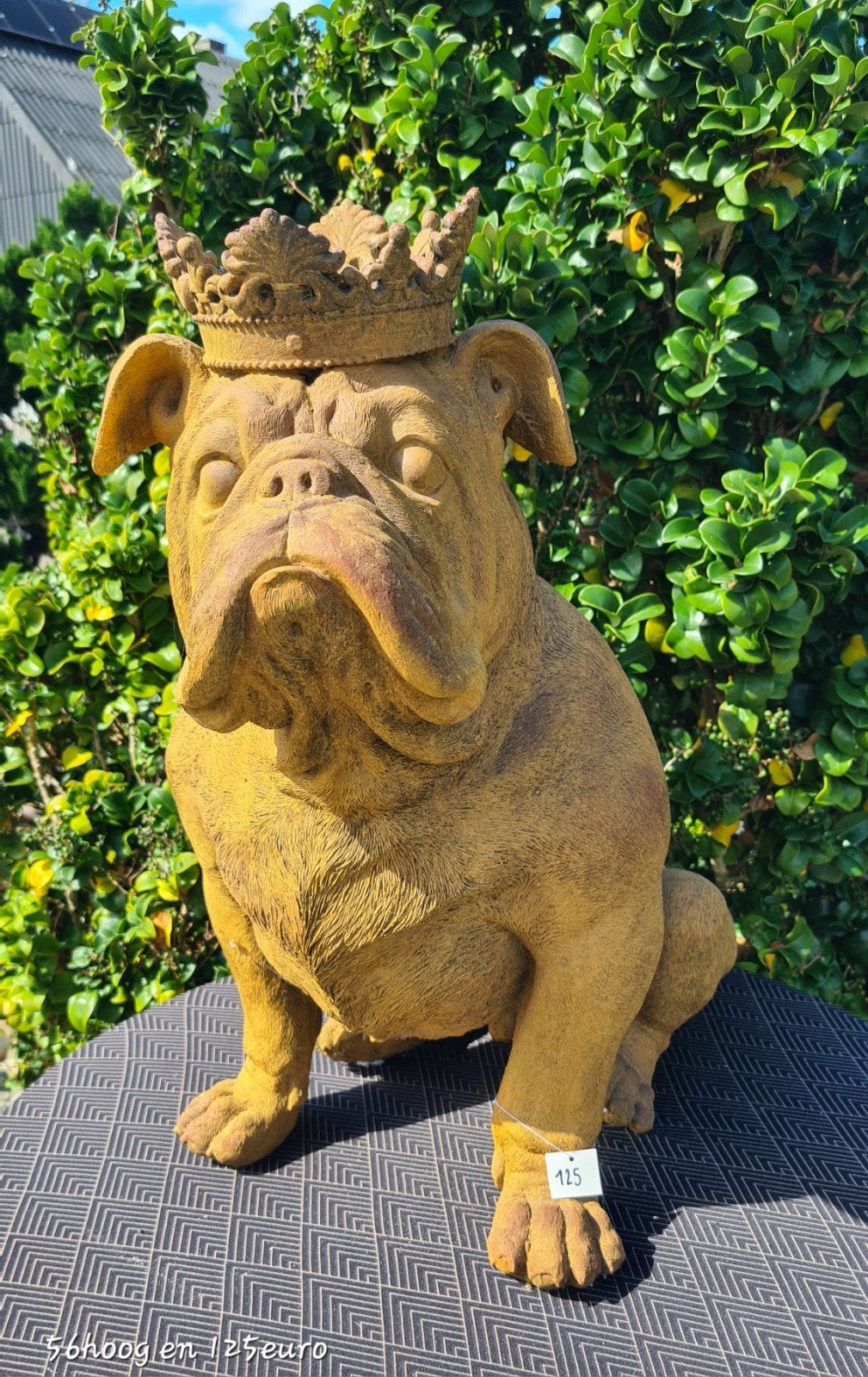 56hoog polyester honden beeld, Enlèvement
