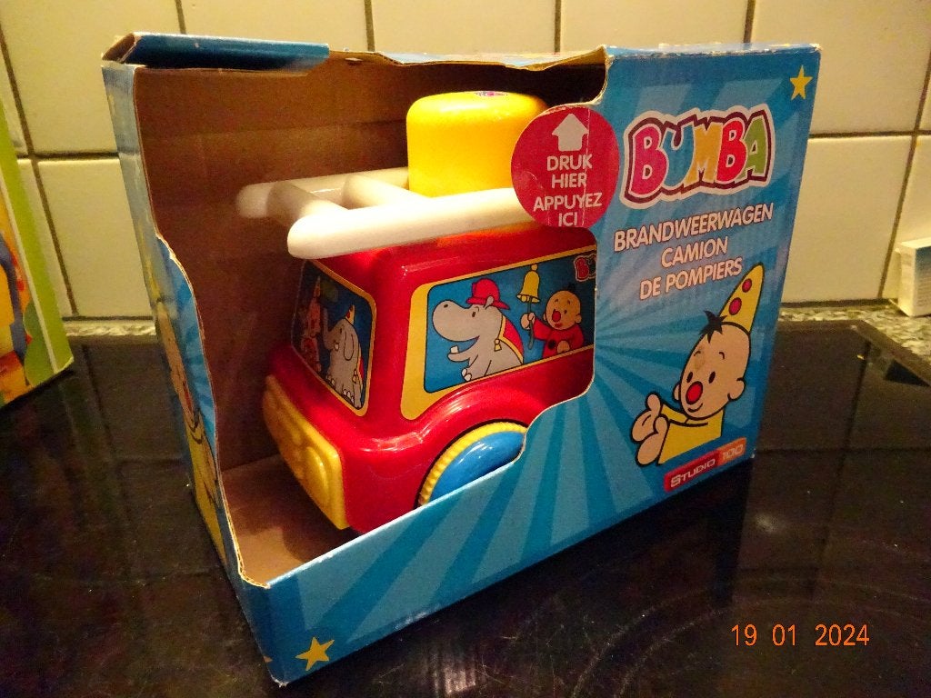 Bumba Speelgoedvoertuig-Brandweerwagen-Knop om auto..., Ophalen of Verzenden