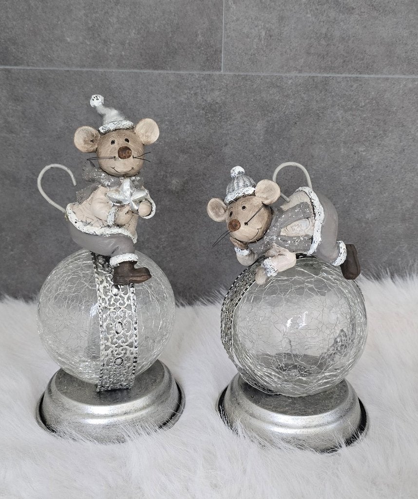 Kerstdecoratie : set van 2 muizen, Diversen, Ophalen of Verzenden, Zo goed als nieuw