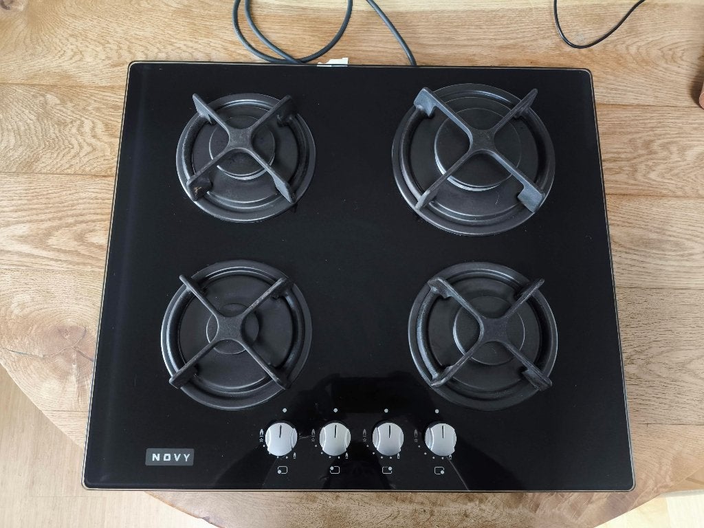 Novy Gas Kookplaat gasvuur D1915, Elektronische apparatuur, Ophalen, Gebruikt, 4 kookzones, Inbouw
