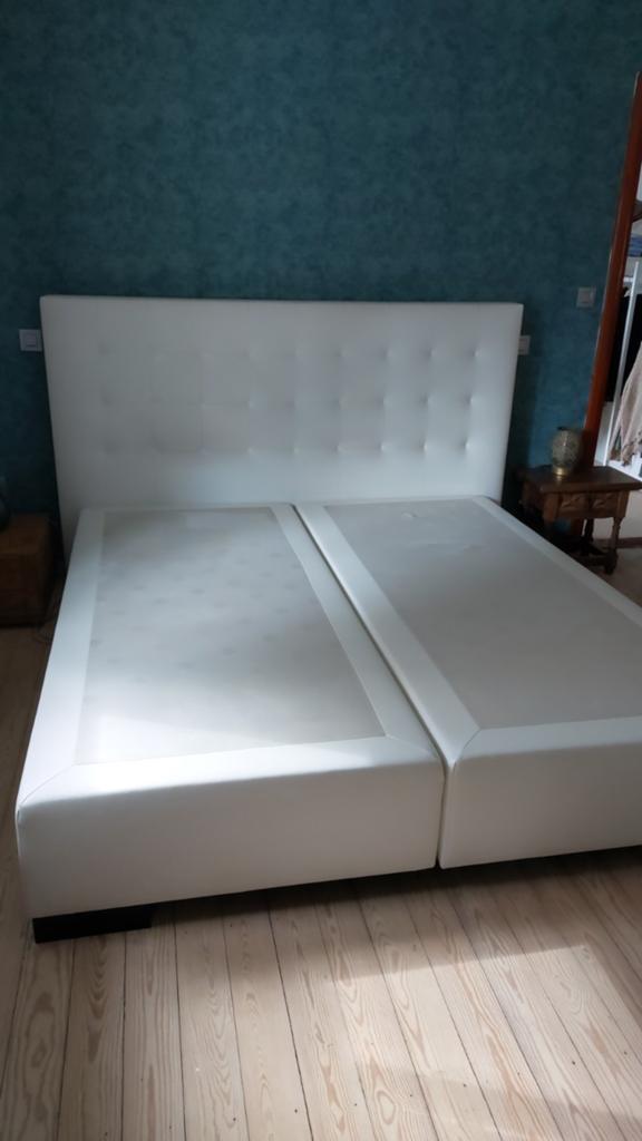 Witte Boxspring voor matras 180x200cm, Huis en Inrichting, Ophalen