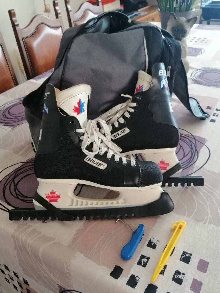 Schaatsen bauwer maat 43 zwart, Ophalen, Gebruikt