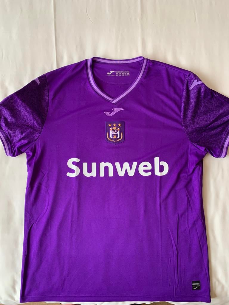 RSC Anderlecht truitje met europa league badges xxl, Sport en Fitness, Ophalen of Verzenden, Zo goed als nieuw, Shirt