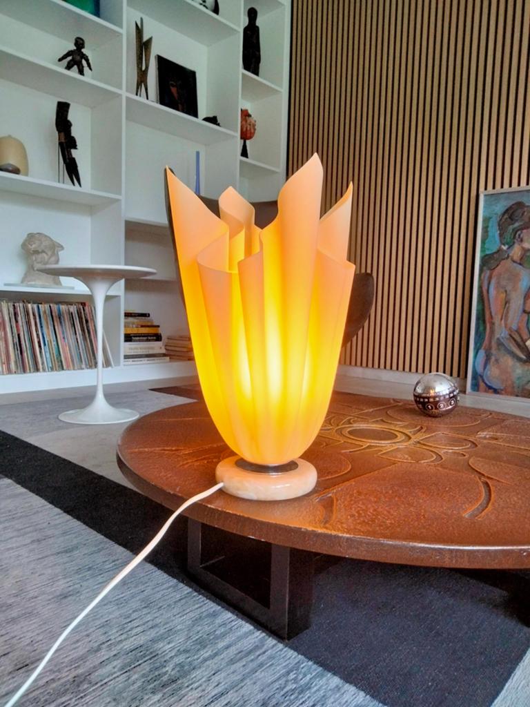Vintage design lamp tafellamp, Ophalen of Verzenden, Kunststof