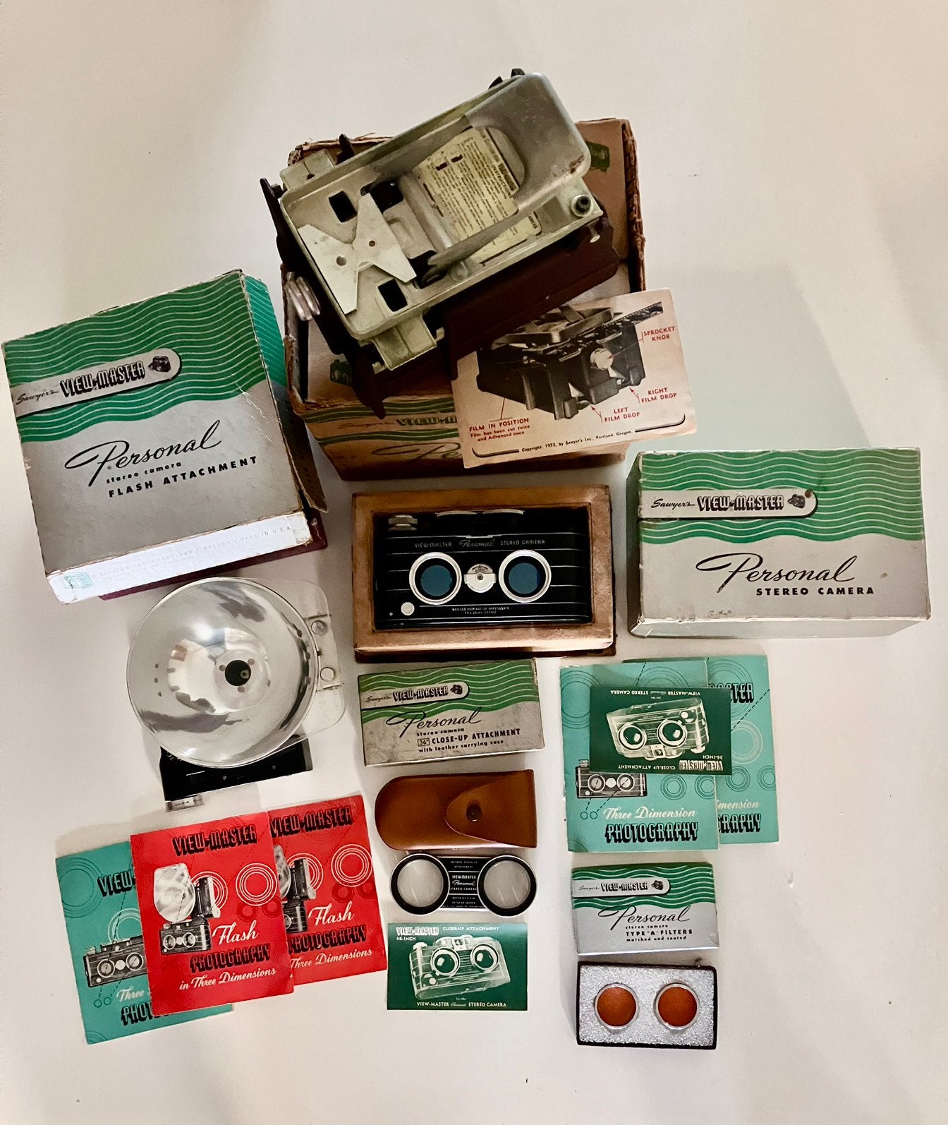 Viewmaster MKI camera ,flash ,lenzen ,cutter, Ophalen of Verzenden, Zo goed als nieuw, Overige Merken