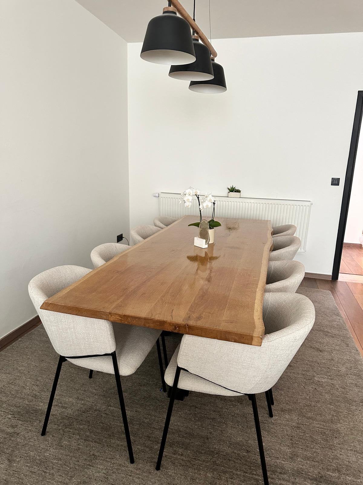 Tafel en stoelen, Ophalen, Gebruikt, 50 tot 100 cm, Eikenhout