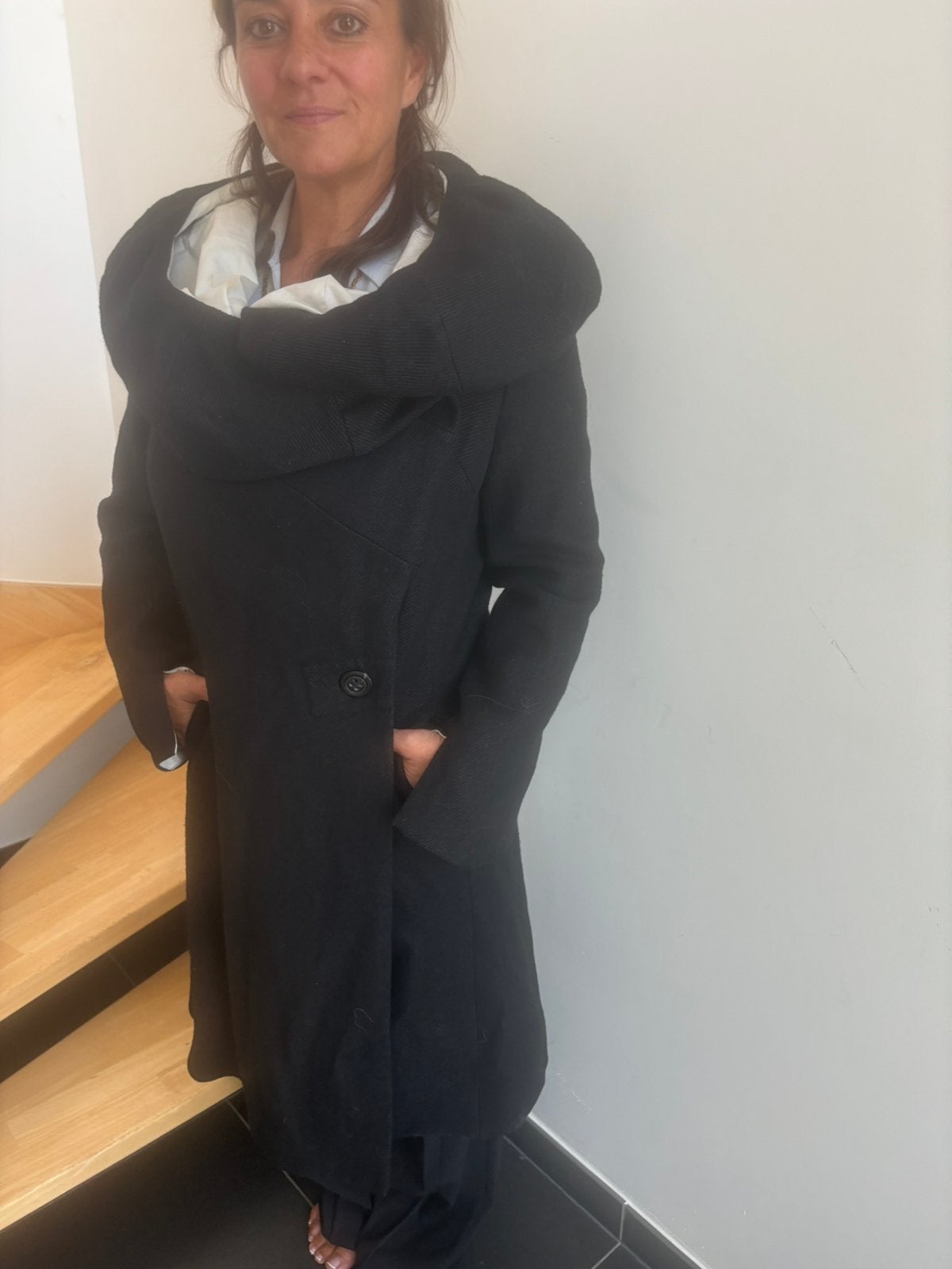 Paechoo mantel, Kleding | Dames, Ophalen of Verzenden, Zo goed als nieuw, Zwart