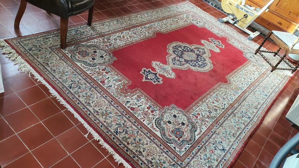 Oosters tapijt in Kashan-stijl, Ophalen, Gebruikt, 200 cm of meer, Klassieke Perzische Kashan-stijl