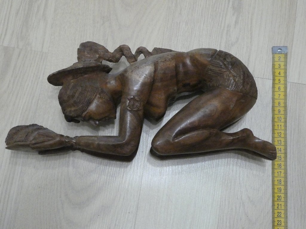 Statue balinaise en bois (7), Statue, Bois, Asie, Fait main
