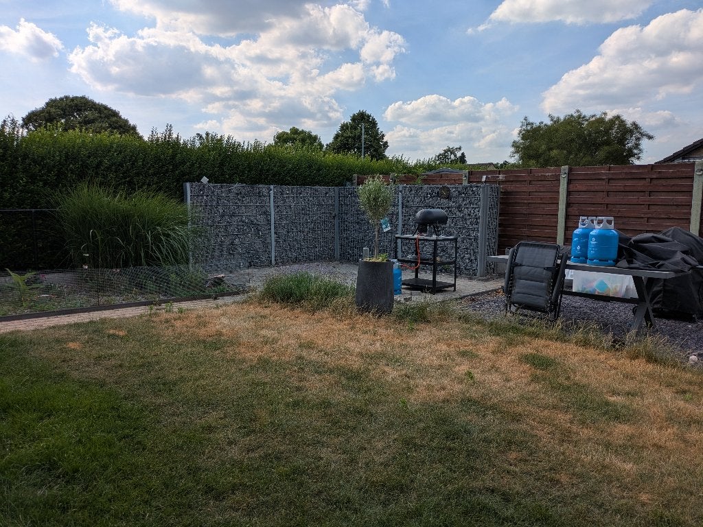 Steenkorven 8m lengte, 2m hoogte, Tuin en Terras, Ophalen, Gebruikt, Minder dan 10 meter, Draad