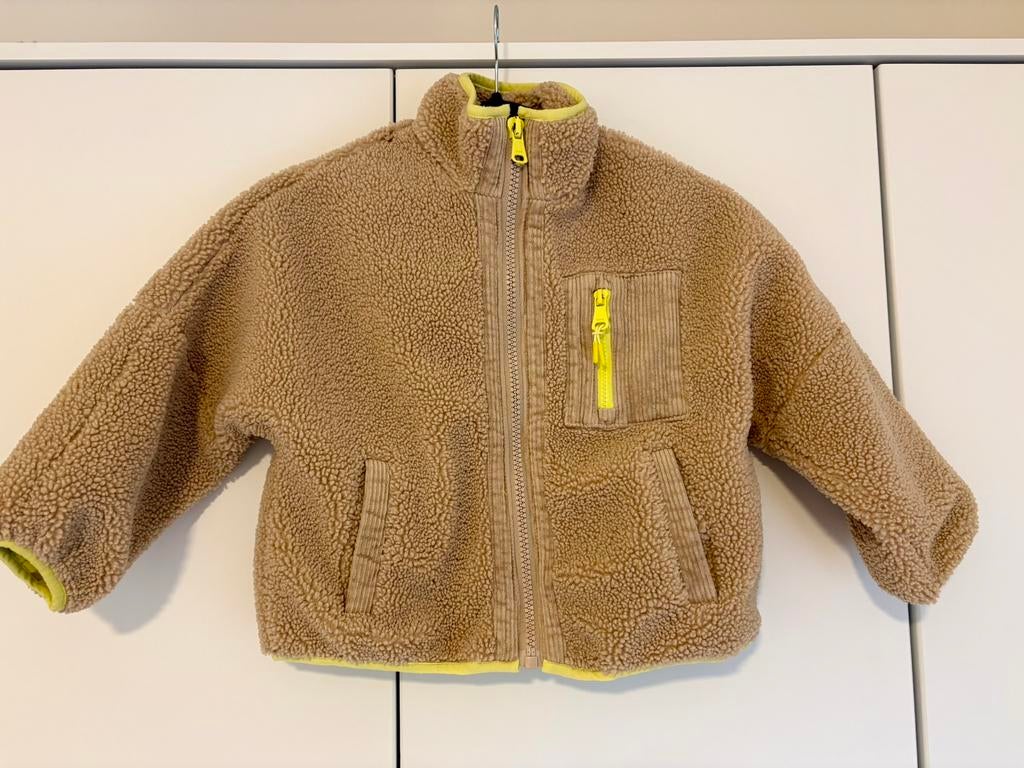 Teddy jasje beige, maat 122 ZARA, Ophalen, Gebruikt, Jongen of Meisje, Jas