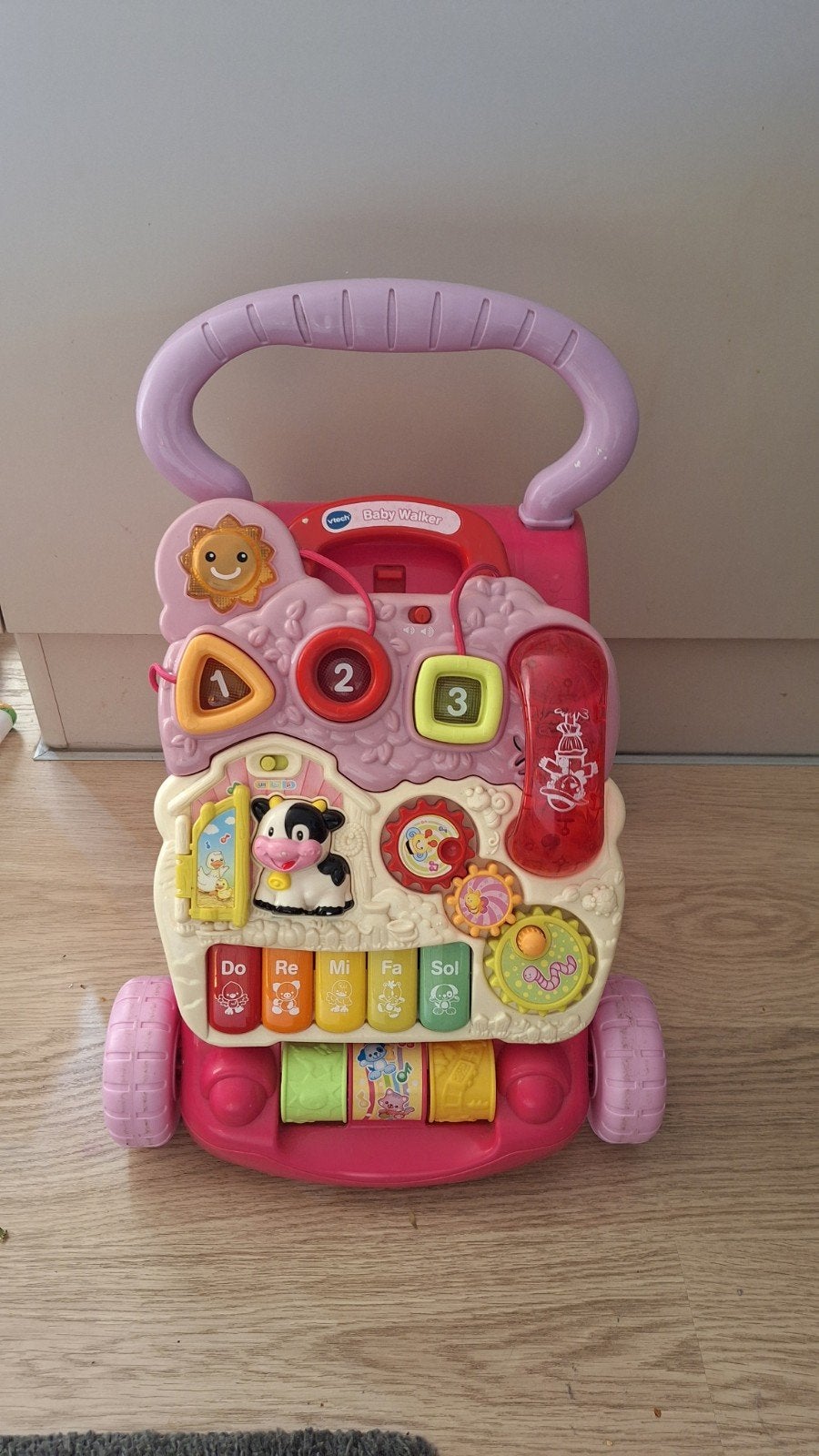Vtech roze babywalker, Ophalen