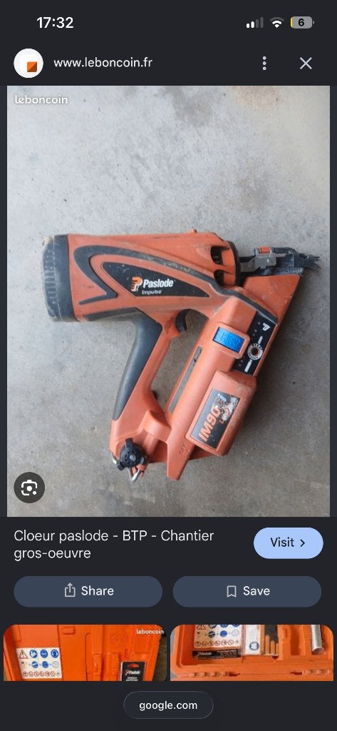 paslode im90ci koopje, Ophalen, Zo goed als nieuw, Tacker/nietmachine, Overige merken