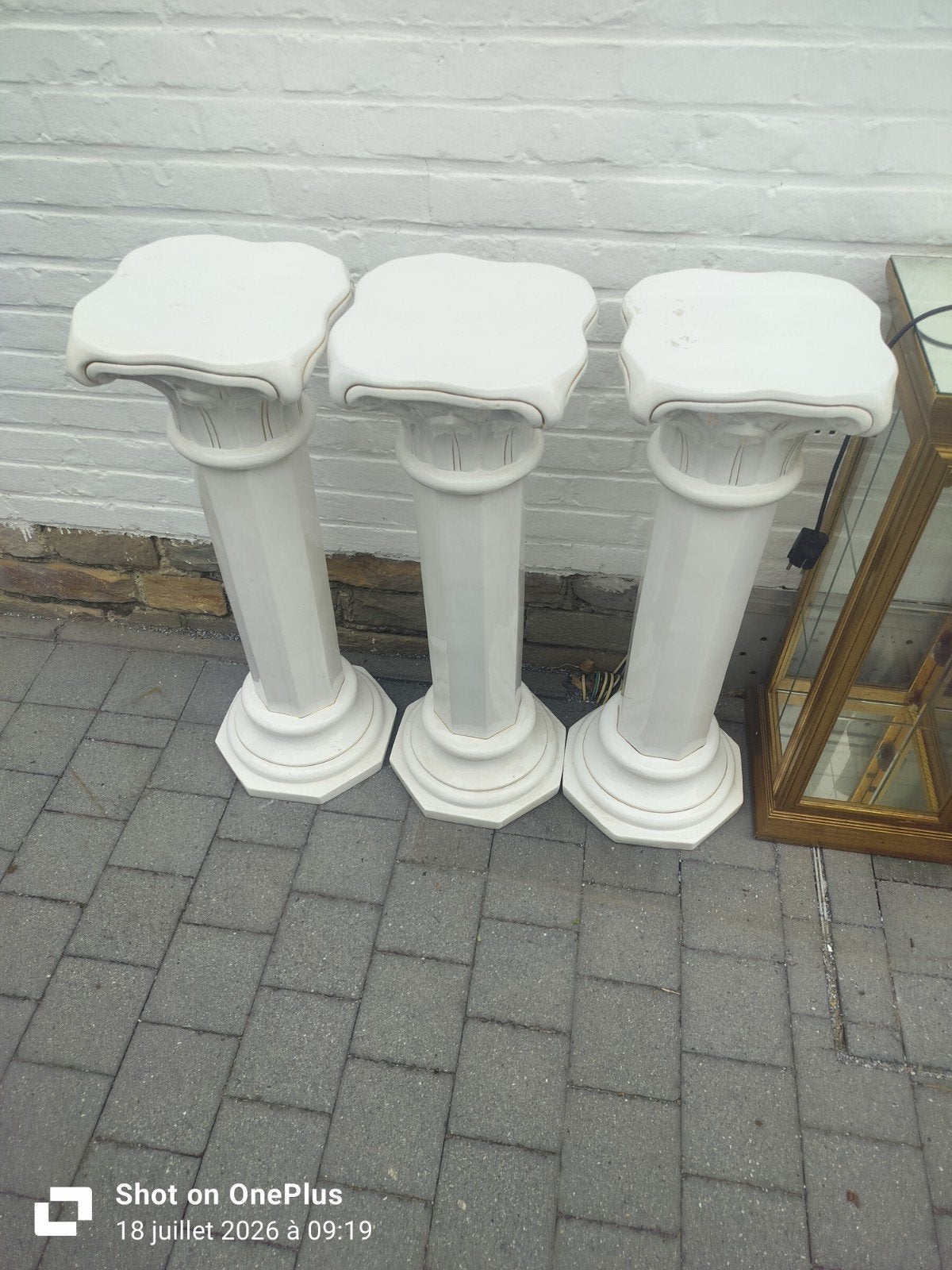 Colonnes métal émaillé, Huis en Inrichting, Woonaccessoires | Zuilen en Pilaren, Ophalen