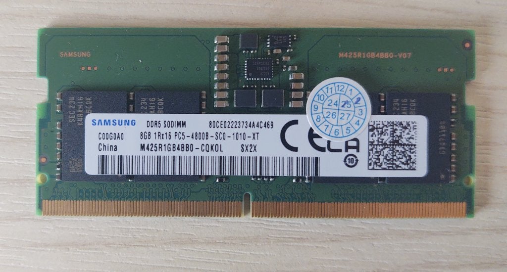 Samsung RAM DDR5 SODIMM 8GB, Computers en Software, 8 GB, Ophalen of Verzenden, Zo goed als nieuw, DDR5