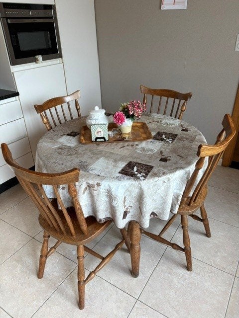 Keukentafel, Huis en Inrichting, Ophalen, Gebruikt, 100 tot 150 cm, Vier personen