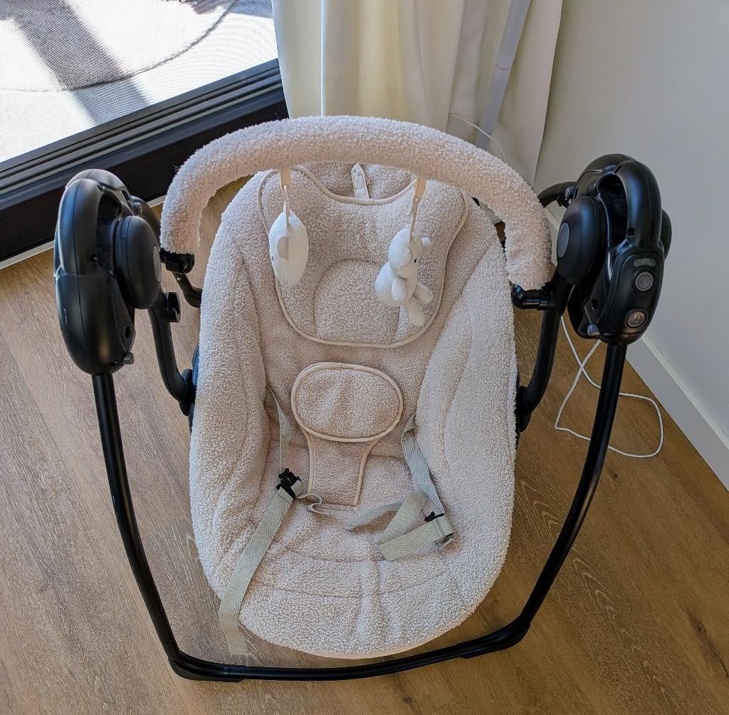 Baby Swing Teddy - Baby Schommel + GRATIS draagwieg, Kinderen en Baby's, Schommelstoel, Verstelbaar, Zo goed als nieuw, Ophalen