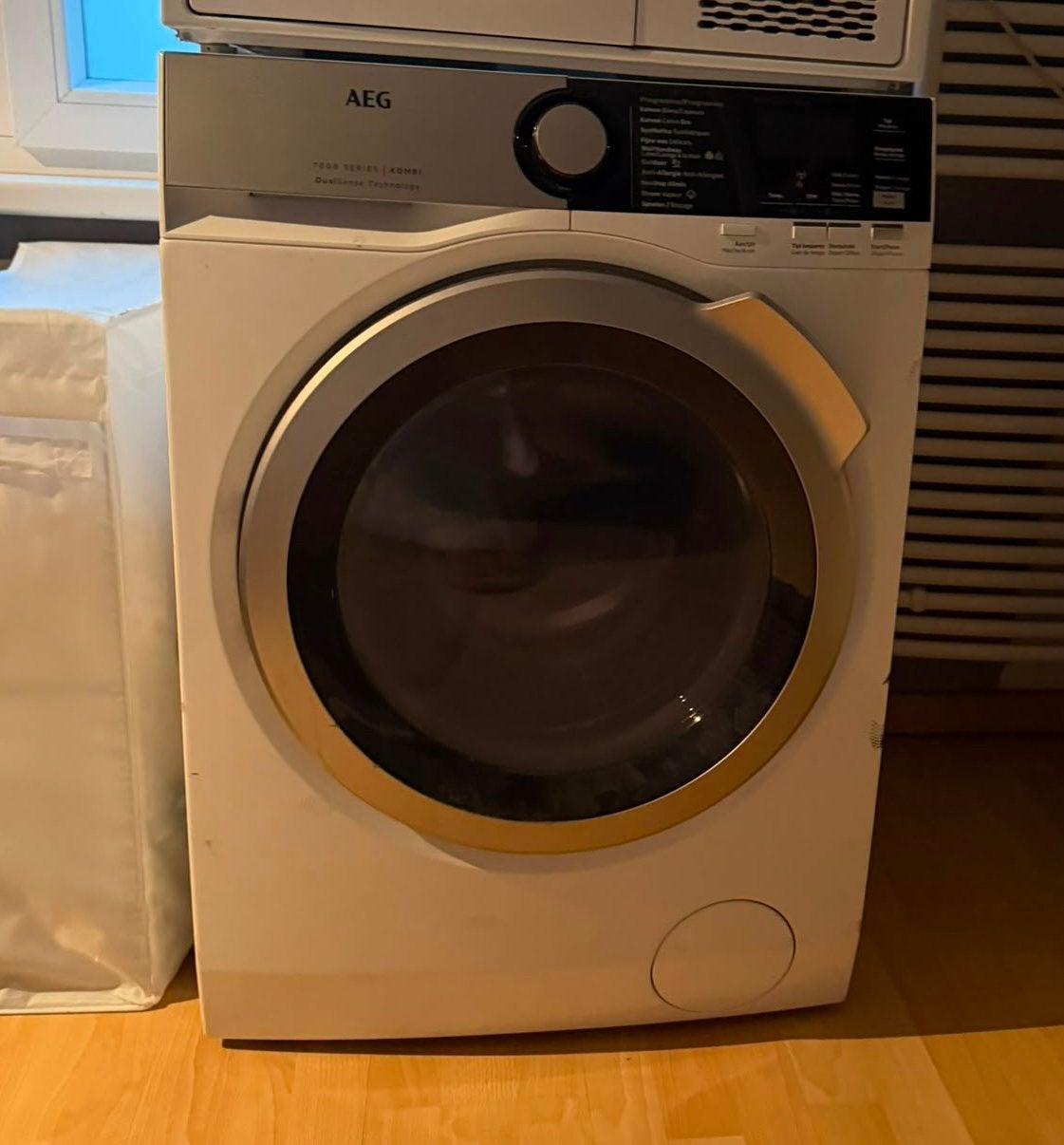 Aeg dualsense 9/6 kg was en droogcombinatie, Ophalen, Gebruikt