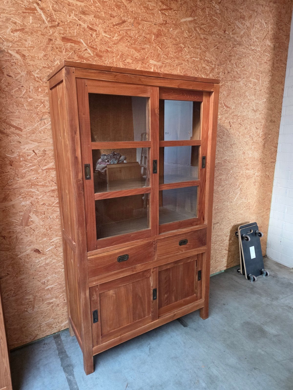 Mooie massief teakhouten kast 110cm breed., Maison & Meubles, Armoires | Buffets, Enlèvement