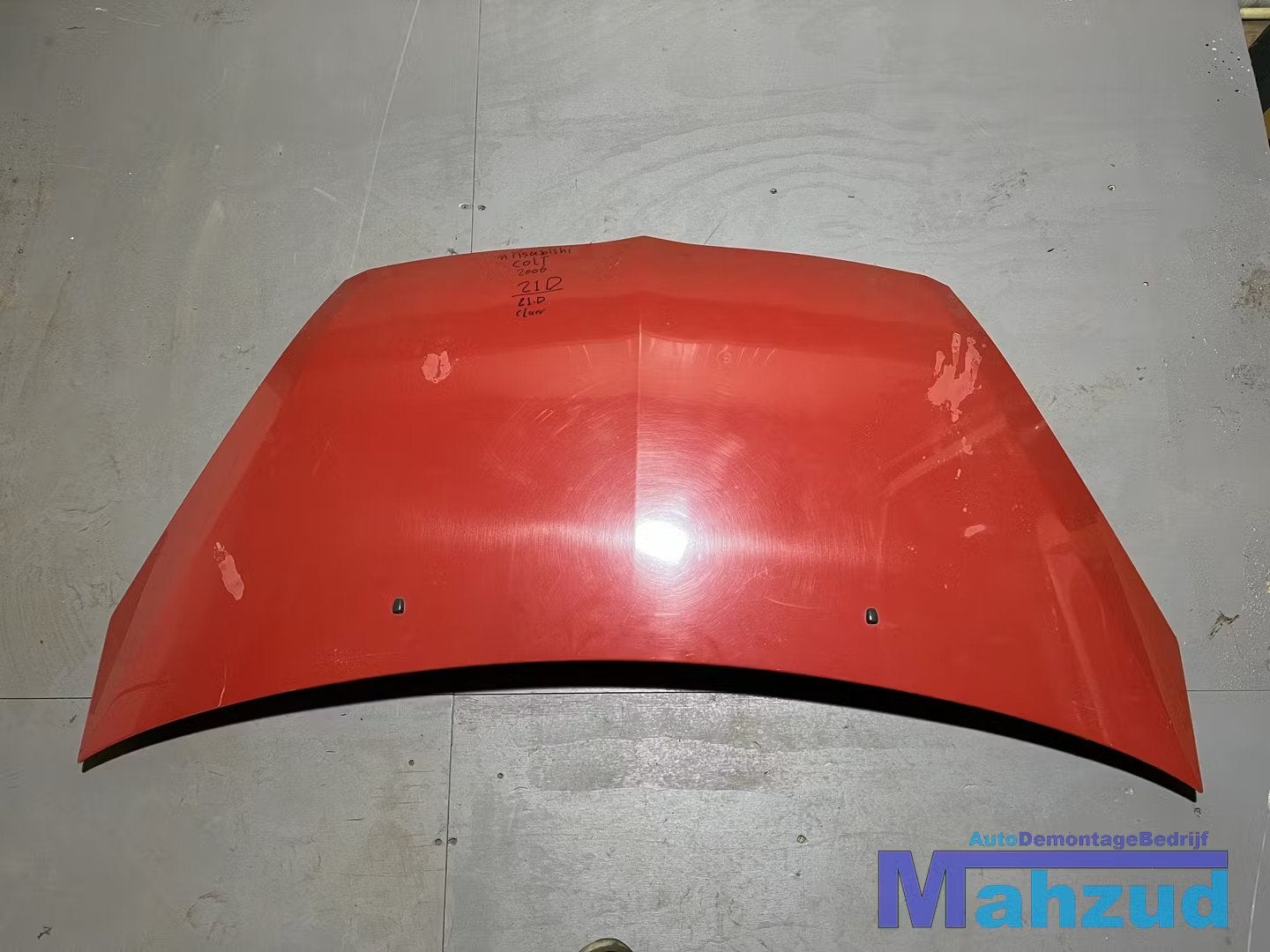 MITSUBISHI COLT 6 rood 21D Motorkap 2002-2012, Info@mitsubishi-motors.com, Gebruikt, Mitsubishi Motors Corporation, Mitsubishi