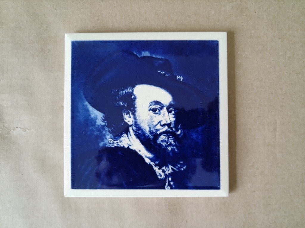 Curiosités Ccrrelage de Peter Paul Rubens vintage 11x11cm, Antiquités & Art, Enlèvement ou Envoi
