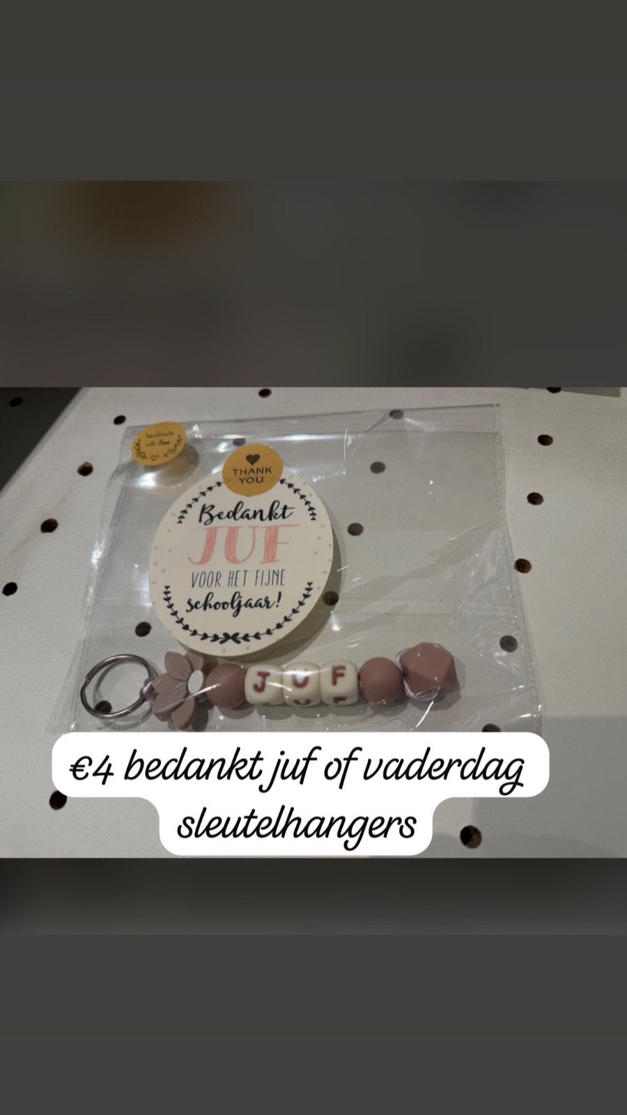 Bedankt juf sleutelhangers, Handtassen en Accessoires, Overige Accessoires, Ophalen of Verzenden, Nieuw