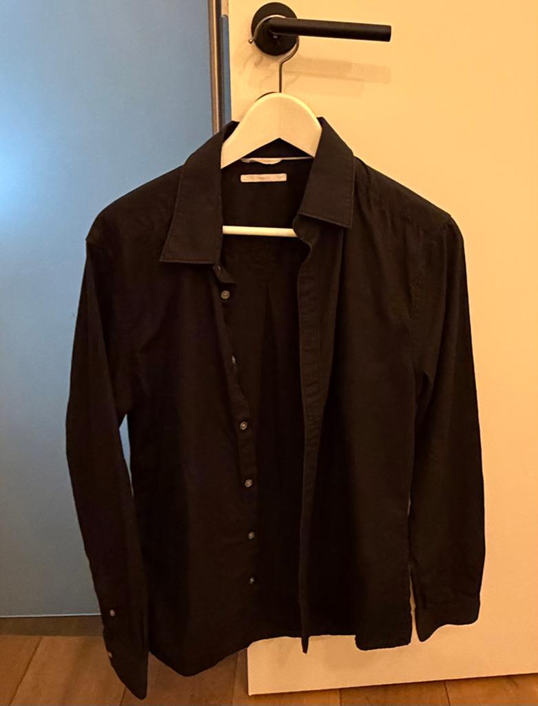 Hemd lange mouwen - Esprit - Maat M, Kleding | Heren, Overhemden, Ophalen of Verzenden, Gedragen, Zwart