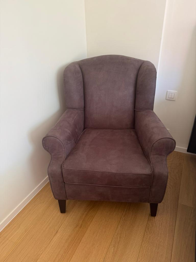 Magnifique canapé monoplace en tissu taupe, Enlèvement, Comme neuf, Tissus