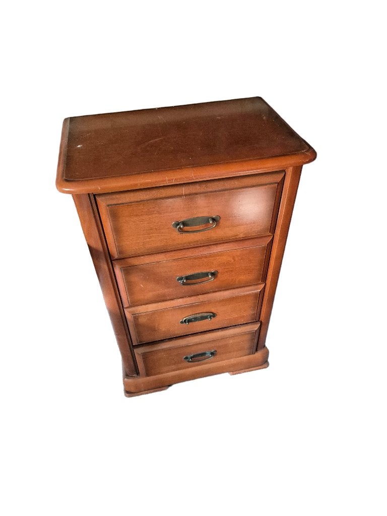 Klein ladekastje / nachtkastje massief kersenhout, Huis en Inrichting, Ophalen, Minder dan 50 cm, Gebruikt, 3 of 4 laden