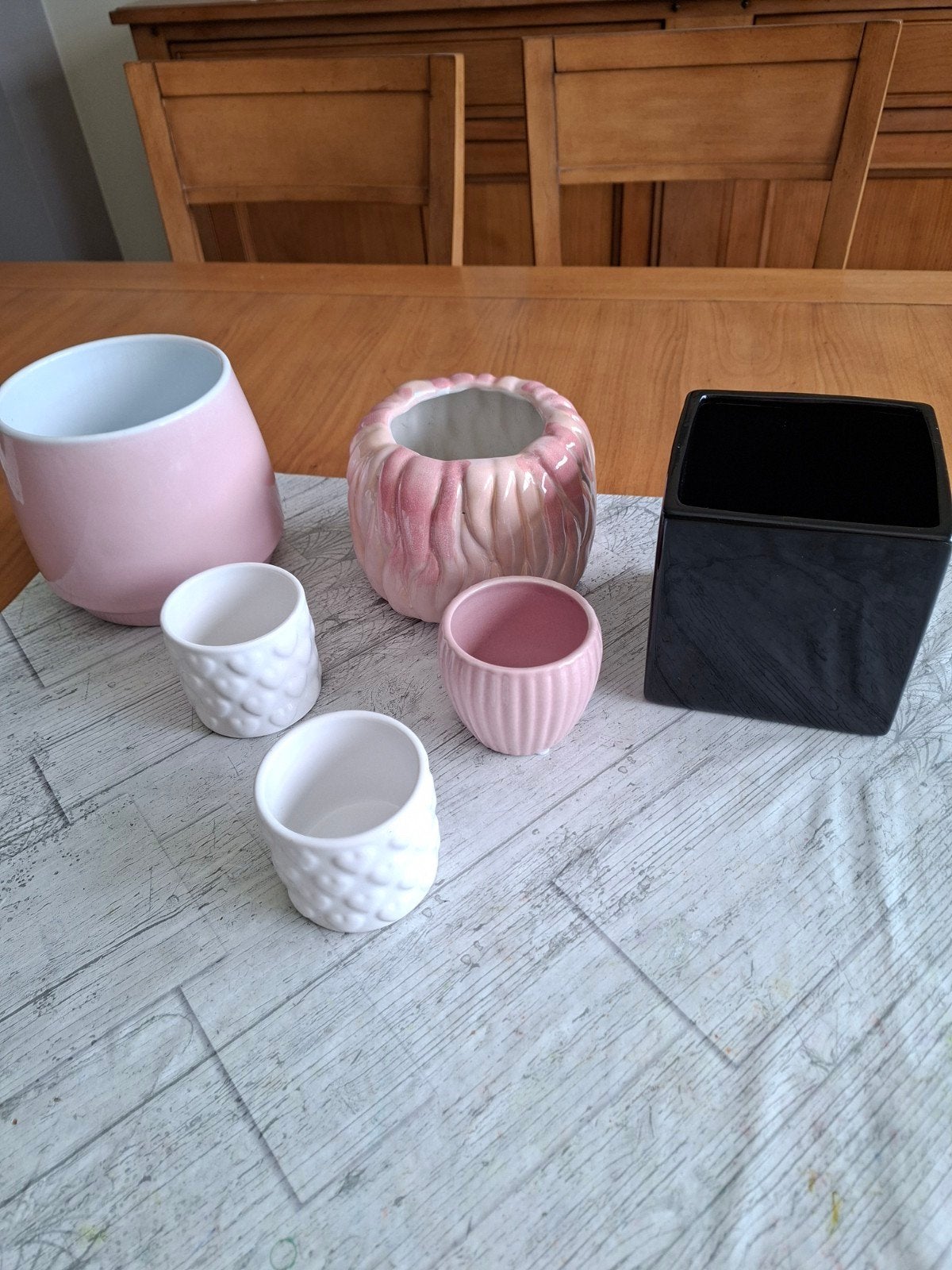 lot pots, Jardin & Terrasse, Moins de 25 cm, Comme neuf, Enlèvement, Moins de 40 cm