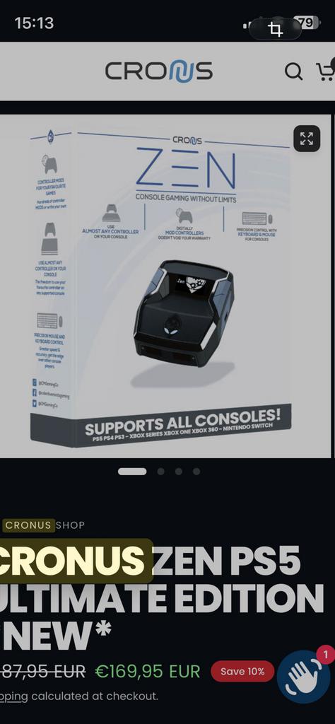 Cronus zen, Consoles de jeu & Jeux vidéo, Consoles de jeu | Sony Consoles | Accessoires, Enlèvement