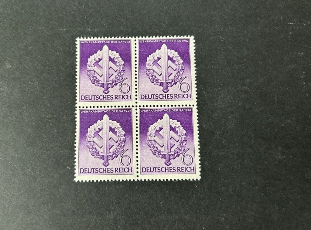 Duitse postzegels 1942 - Wehrkampftage der SA (4-block), Ophalen of Verzenden, Duitse Keizerrijk, Postfris
