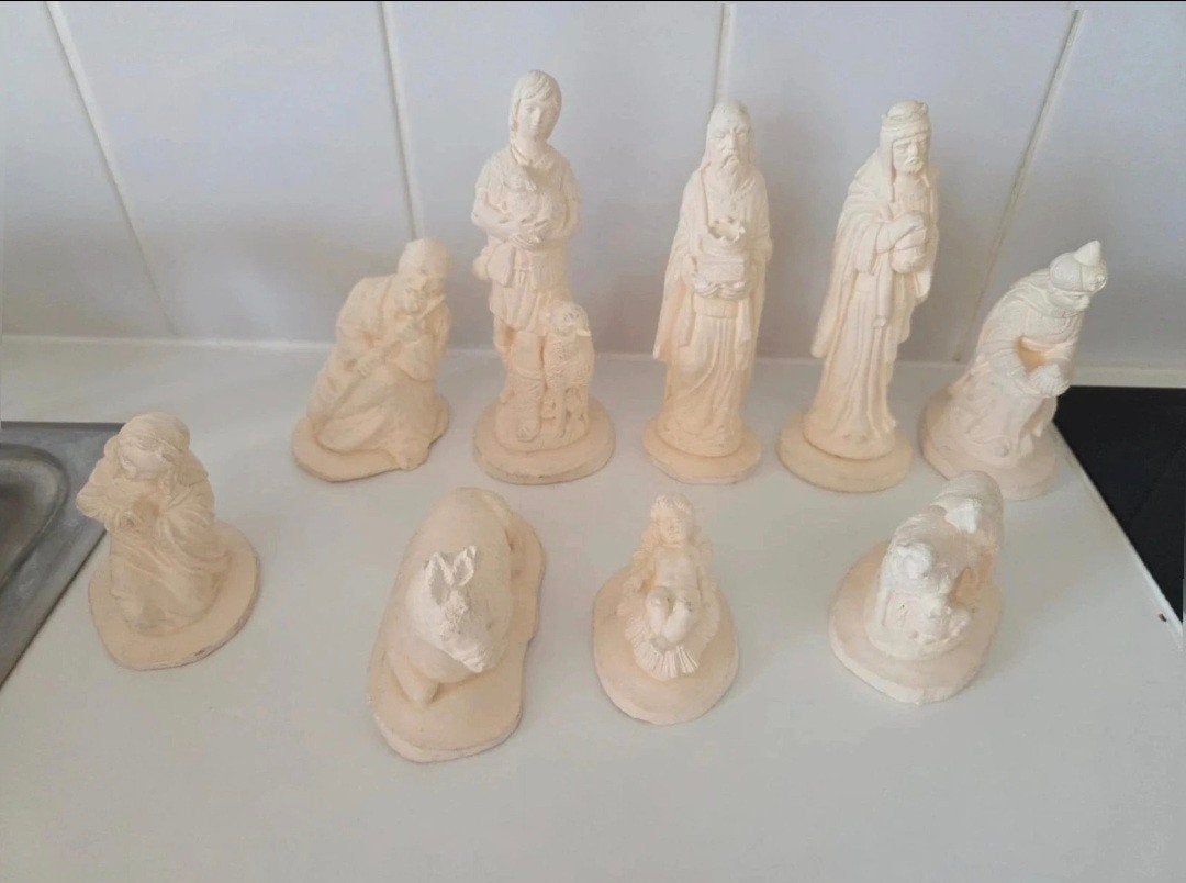 set gipsen kerstfiguren, Diversen, Ophalen