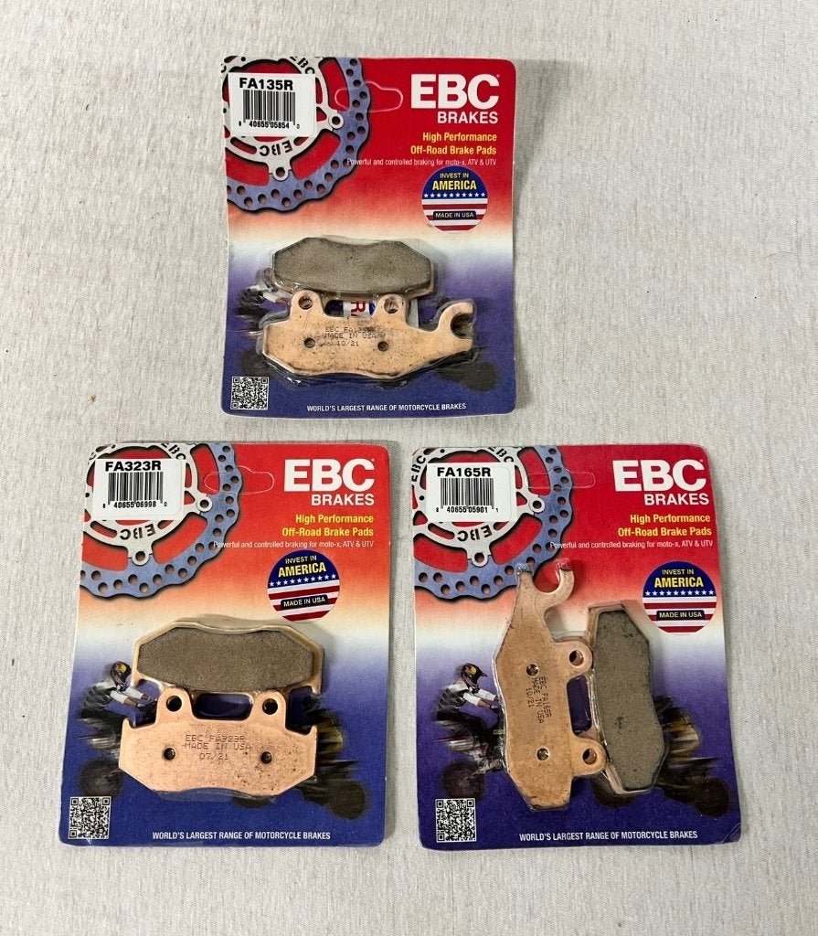 Lot de 3 plaquettes frein pour moto EBC FA323R FA165R FA135R, Enlèvement ou Envoi